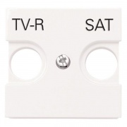Накладка для TV-R-SAT розетки, 2-модульная, серия Zenit, цвет альпийский белый