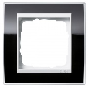 Рамка 1-ая Gira Event Clear Черный цвет вставки Белый глянцевый
