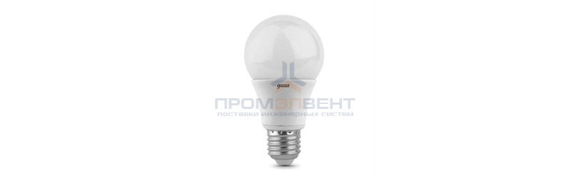 Лампа Gauss A60 7W 680lm 3000K E27 LED 1/10/50