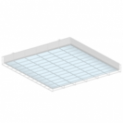 Светодиодный светильник "ВАРТОН" спортивный накладной 595*620*65мм 36 ВТ 6500К с защитной сеткой с функцией аварийного освещения