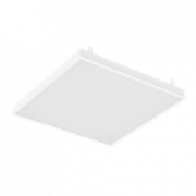 Светодиодный светильник "ВАРТОН" грильято подвесной 588*588*50мм 27 ВТ 4000К с планками для подвеса С РАМКОЙ с функцией аварийного освещения