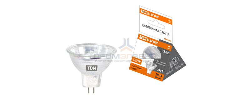 Лампа галогенная с отражателем MR16 (JCDR) - 35 Вт - 230 В - GU5.3 TDM