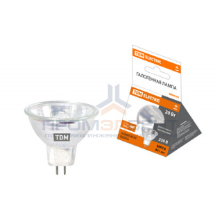 Лампа галогенная с отражателем MR16 (JCDR) - 20 Вт - 230 В - GU5.3 TDM