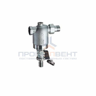 Фильтр тонкой очистки промывной FAR 3946 - 1/2" (НР/ВР, 100 мкм, PN25, Tmax 95°C, с манометром)