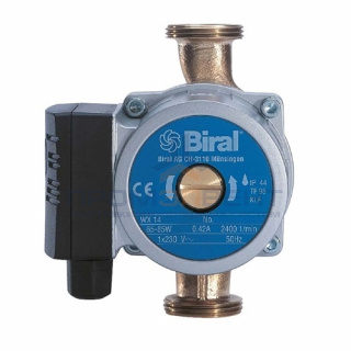Насос циркуляционный Biral WX 12/120 (для ГВС, 1x230 В, Qmax 3 м³/ч, Hmax 2 м, 2200 об/мин)