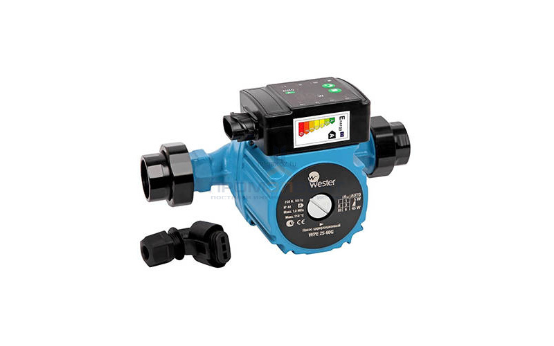 Насос циркуляционный Wester WPE 25-60G - 0,045 кВт (однофазный, Hmax 6 м, Qmax 56 л/мин)