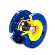 Клапан обратный дисковый Zetkama 402 С - Ду125 (ф/ф, PN16, Tmax 80°C, серый чугун)