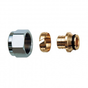 Соединение резьбозажимное FAR 6075 - 16x2.2 x1/2"EK (евроконус, для пластиковых труб)
