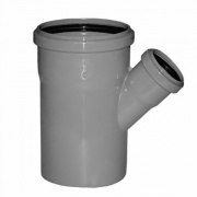 Тройник 67° редукционный для внутренней канализации Valsir - 40 x 32