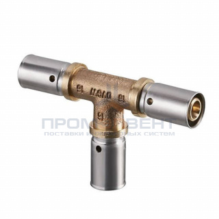 Тройник Oventrop Cofit P - 20x2.5 (прессовой, бронза)