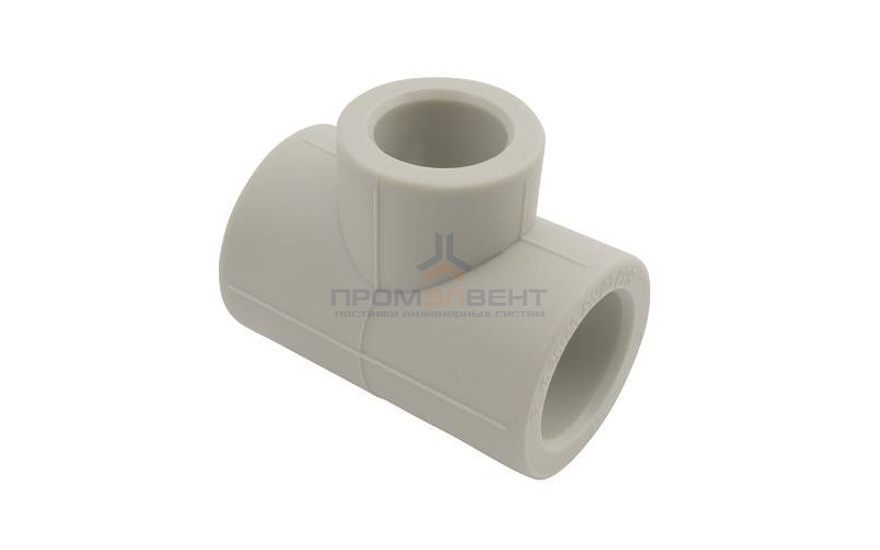 Тройник переходной FV-Plast - 40 × 20 × 40 (для полипропиленовых труб под пайку, цвет серый)