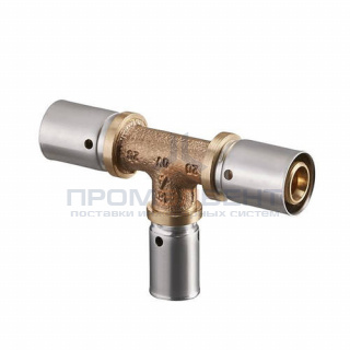 Тройник переходной Oventrop Cofit P - 32x3.0 x 26x3.0 x 32x3.0 (прессовой, бронза)