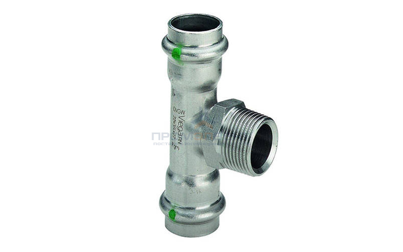 Тройник переходной Viega Sanpress Inox 2317.1 - 28 x 3/4