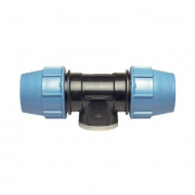 Тройник с переходом на внутреннюю резьбу UNIDELTA 1007 - 90 x 2"1/2 (винтовой, для труб ПНД)