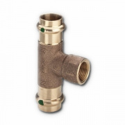 Тройник с переходом на внутреннюю резьбу Viega G3 Sanpress 2217.2 - 35 x 1/2"