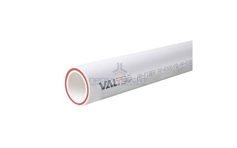 Труба полипропиленовая армированная стекловолокном VALTEC PP-FIBER - 75x10.3 (PN20, штанга 4 м.)