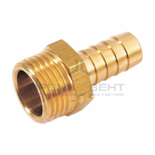 Штуцер комбинированный с наружной резьбой STOUT - 1/2" x 20 мм (латунь без покрытия)