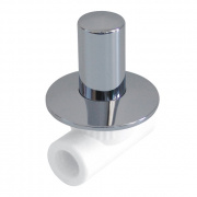 Кран вентильный под штукатурку KALDE - 32 (для полипропиленовых труб, цвет белый)