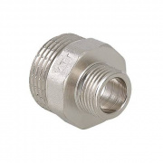 Ниппель редукционный VALTEC VTr.580 - 3/8" x 1/4" (резьбовой, латунь никелированная)