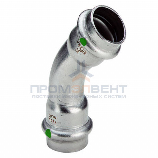 Отвод 45° Viega Sanpress Inox 2326 - 15 (нержавеющая сталь)