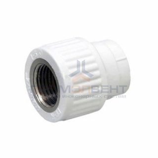 Переход на внутреннюю резьбу Fusitek - 40 x 1"1/4 (для полипропиленовых труб, цвет белый)