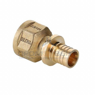 Переход на внутреннюю резьбу VALTEC VTm.402.BG - 16 x 1/2" (для труб из сшитого полиэтилена, латунь)