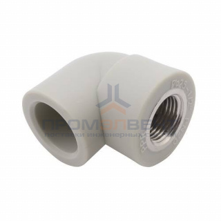 Переход на внутреннюю резьбу угловой FV-Plast - 25 x 3/4" (для полипропиленовых труб, цвет серый)