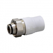 Переход на евроконус Fusitek - 20 x 3/4" (для полипропиленовых труб, цвет белый)