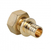 Переход на накидную гайку VALTEC VTm.422.BG - 16 x 1/2" (для труб из сшитого полиэтилена, латунь)