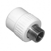Переход на наружную резьбу KALDE - 20 x 1/2" (для полипропиленовых труб, цвет белый)