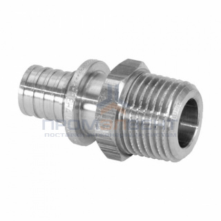 Переход на наружную резьбу REHAU - 17 x 3/8" (латунь, для труб из сшитого полиэтилена RAUTHERM S)