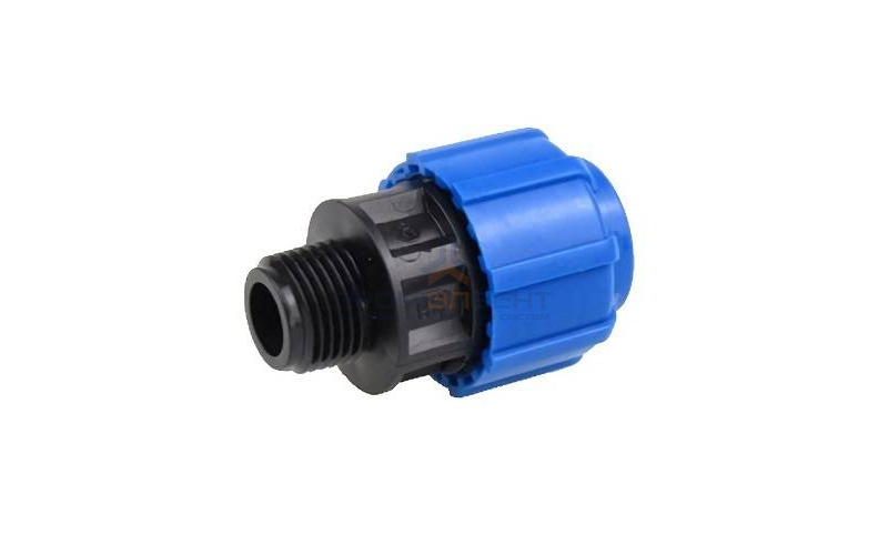 Переход на наружную резьбу Политэк - 20 x 1/2