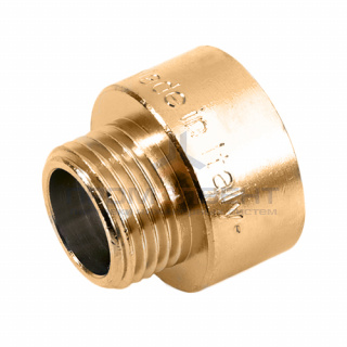 Переходник латунный с внутренней резьбой на наружную STOUT - 1"1/4 x 1"