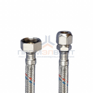 Подводка для воды гибкая Industrias Mateu (Гайка/Цанга) - 1/2" x 3/8" (длина 600 мм)