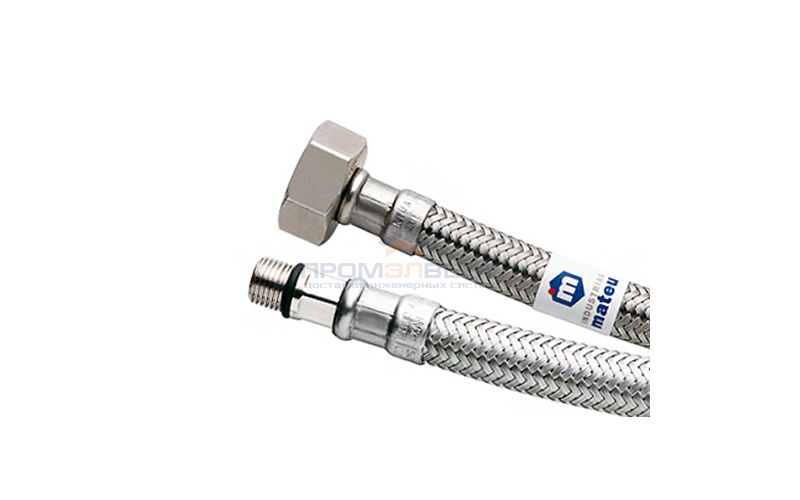 Подводка под смеситель гибкая Mateu GRIFERIA (Штуцер/Гайка) - М10-1-18 x 1/2