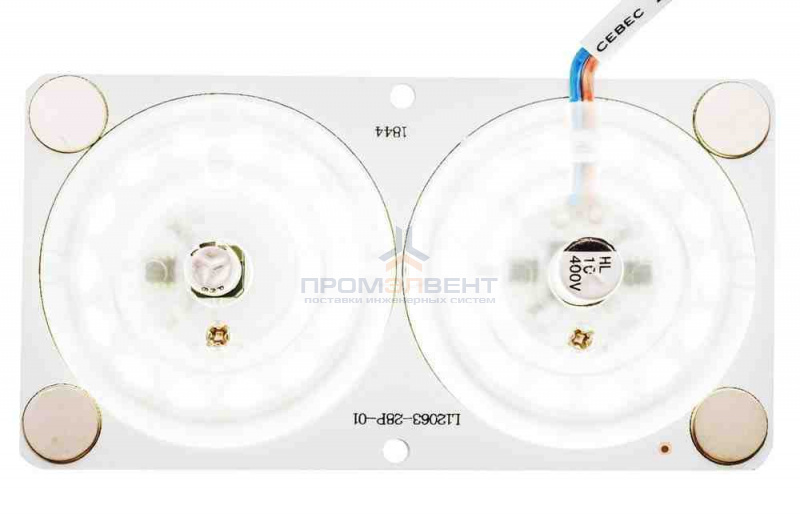 02-17 Плата светодиодная, 220В, 24Вт, smd2835, IP20,80Лм/Вт, 6500, 120*63мм, прямоуг. с линзой,б/пульс.,ХБ