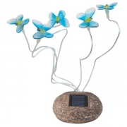 Светильник садово-парковый 712B-CD 5LED 125x105x420mm синий "Бабочки" на солнечной батарее