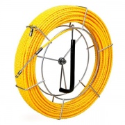 Протяжка кабельная из плетеного полиэстера Fortisflex PET d5,2mm L50m желтый на метал. катушке