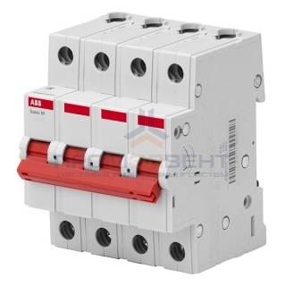 Выключатель нагрузки ABB Basic M 4P 40A (рубильник модульный) BMD51440