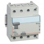 УЗО Legrand DX3 ВДТ 4П 100А 500мА тип A