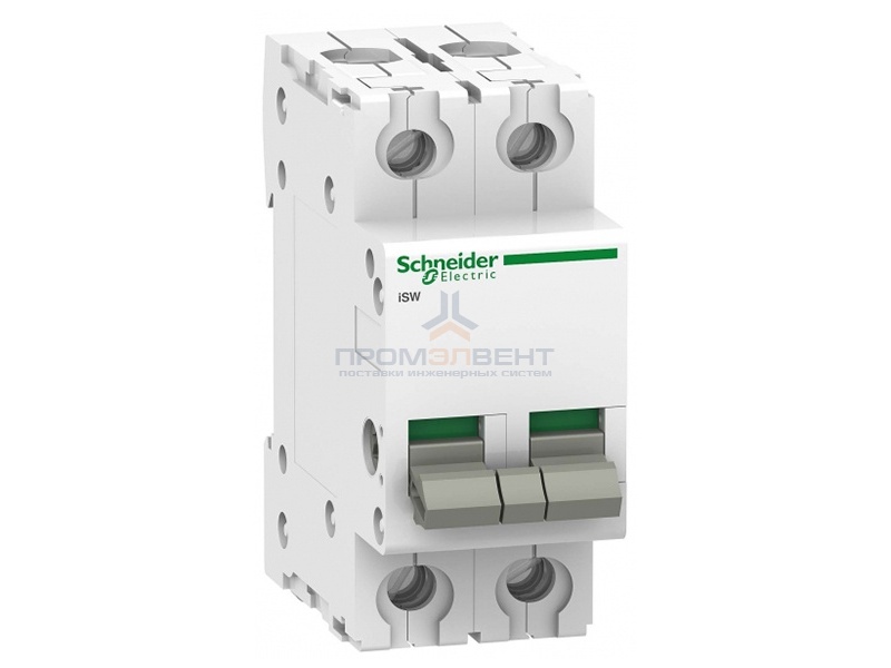 Выключател нагрузки iSW Acti 9 Schneider Electric 2П 100A (модульный рубильник)