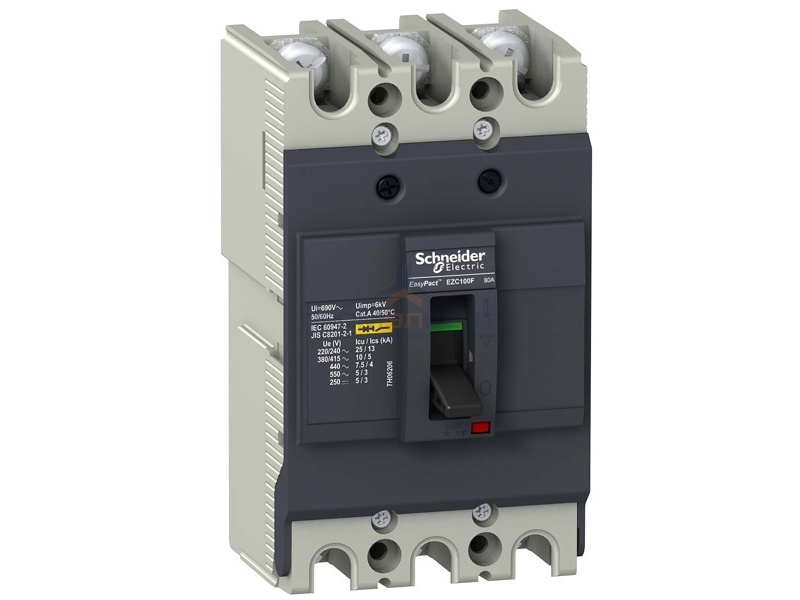Автоматический выключатель Schneider Electric EZC100F 80A 10кА/400В 3П3T (автомат)