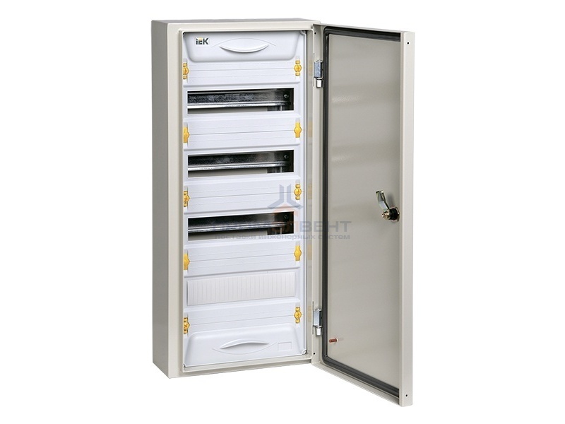 Щит металлический ЩРн-48з-1 74 IP54 UNIVERSAL с шинами N+PE на 48 модулей навесной 690х310х136 ИЭК