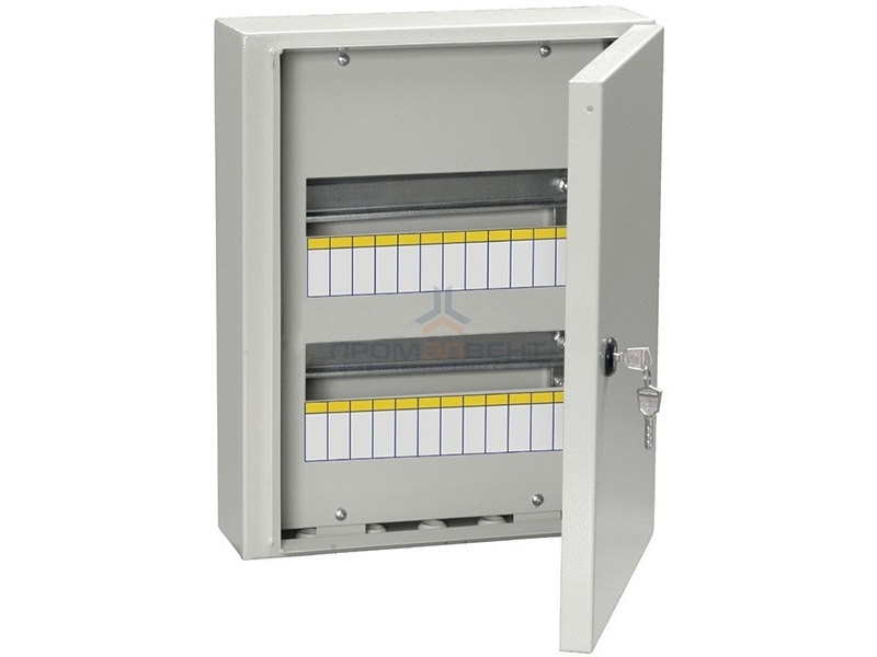 Щит металлический ЩРн-24з-0 74 У2 IP54 на 24 модуля навесной 410х330х120 ИЭК
