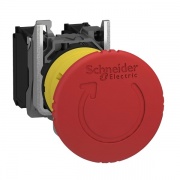 Кнопка аварийной остановки Schneider Electric XB4BS8445 c возвратом поворотом 22мм